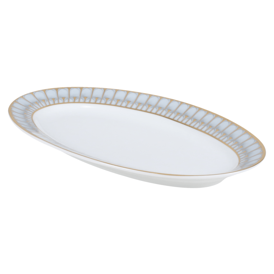 Arcades Grey and Gold Relish Dish