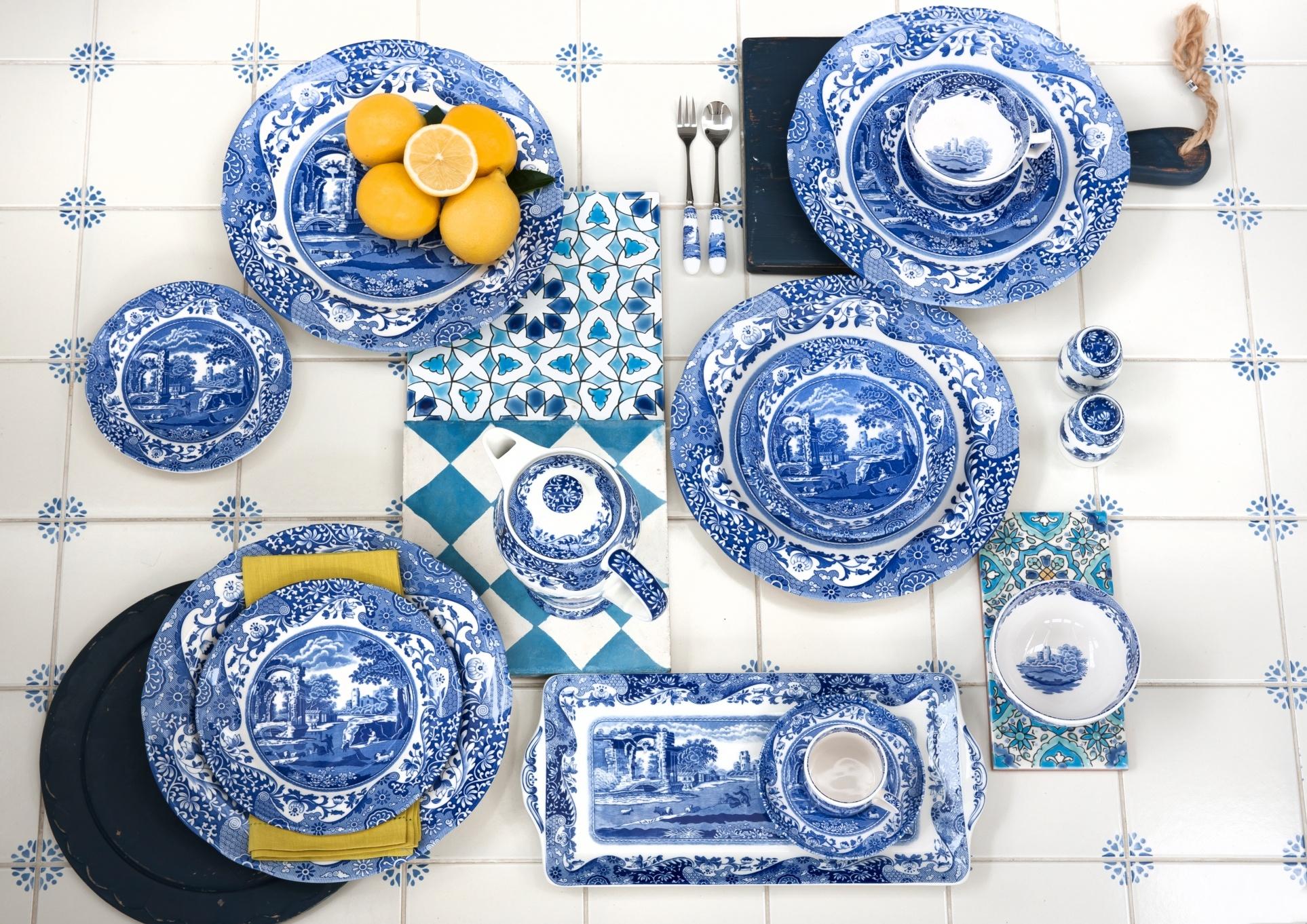 Blue Italian Pickle Dish