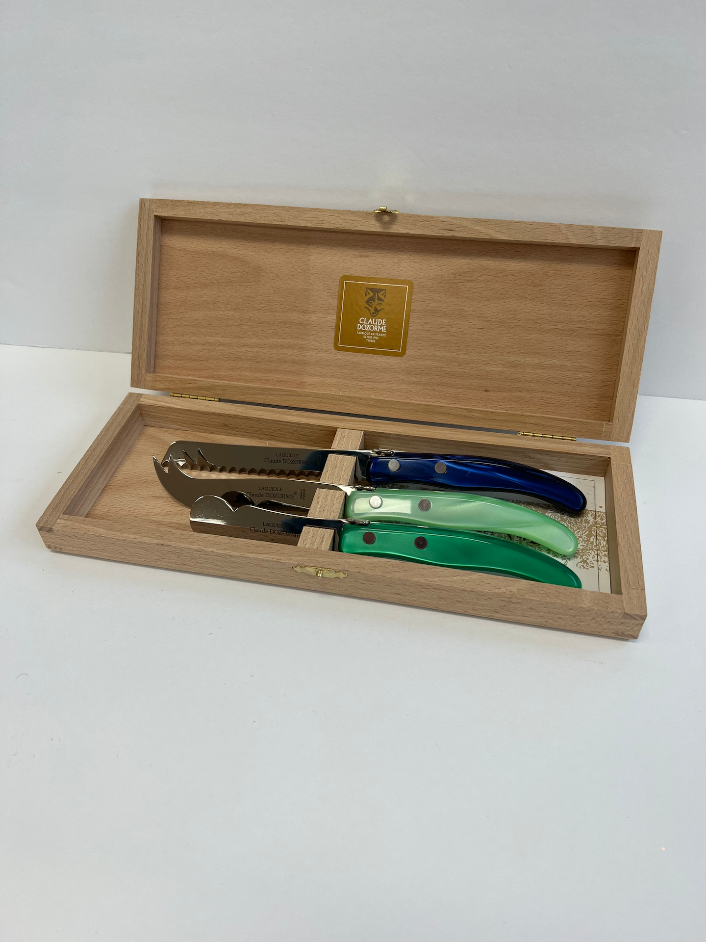 Box of Berlingot 3 Piece Breakfast Set | Mixed blue-green