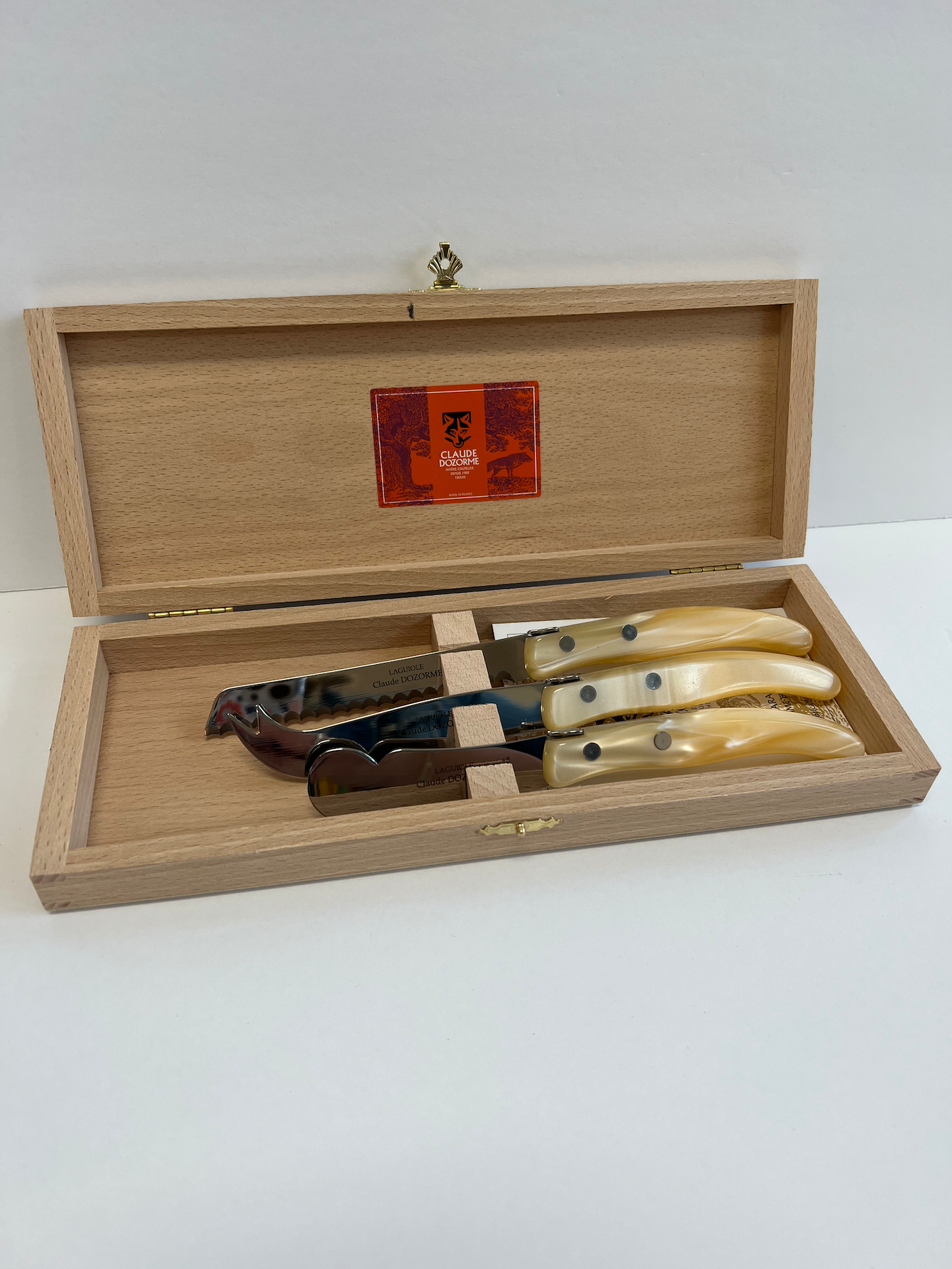 Box of Berlingot 3 Piece Breakfast Set | Natural Handle