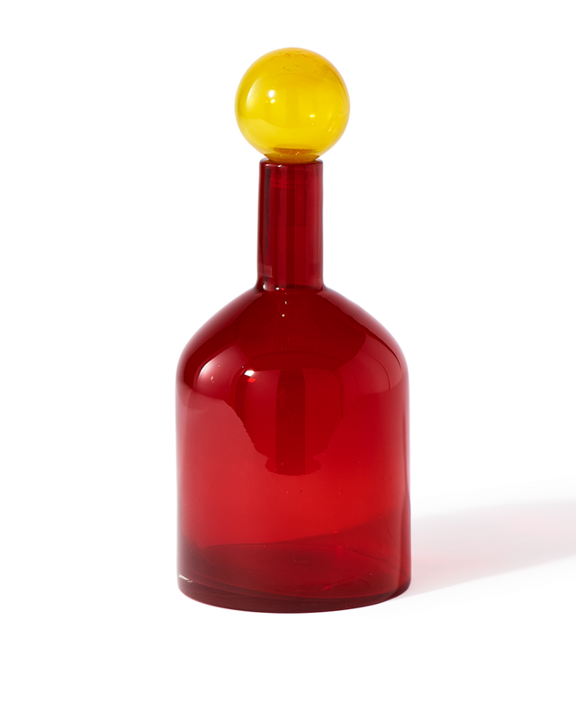 Red Bubbles & Bottle