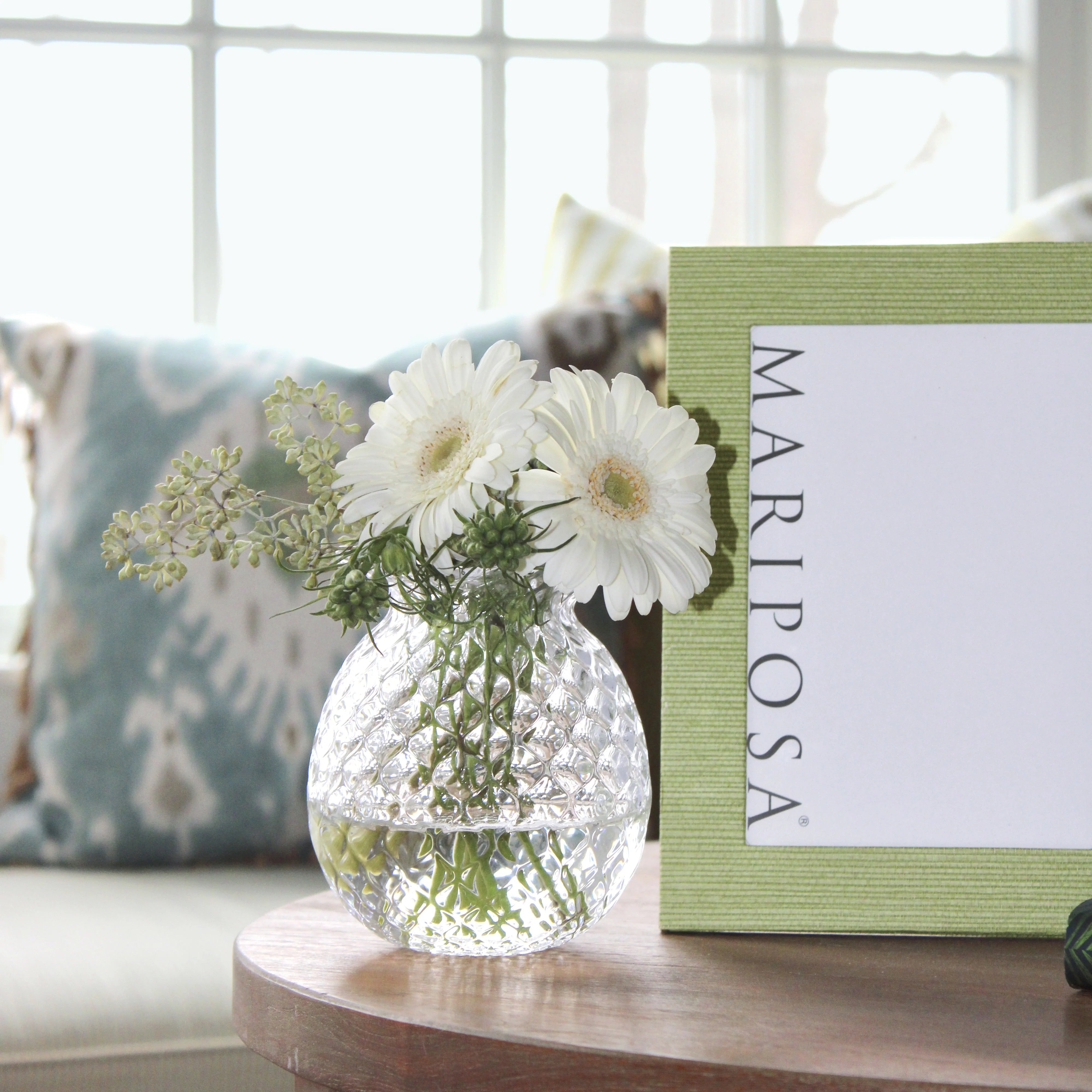 Clear Pineapple Textured Bud Vase