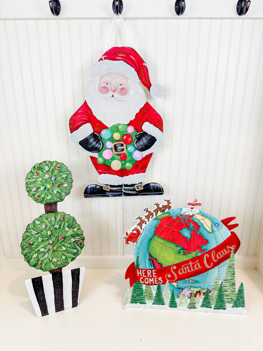 Merry & Bright Santa Door Hanger