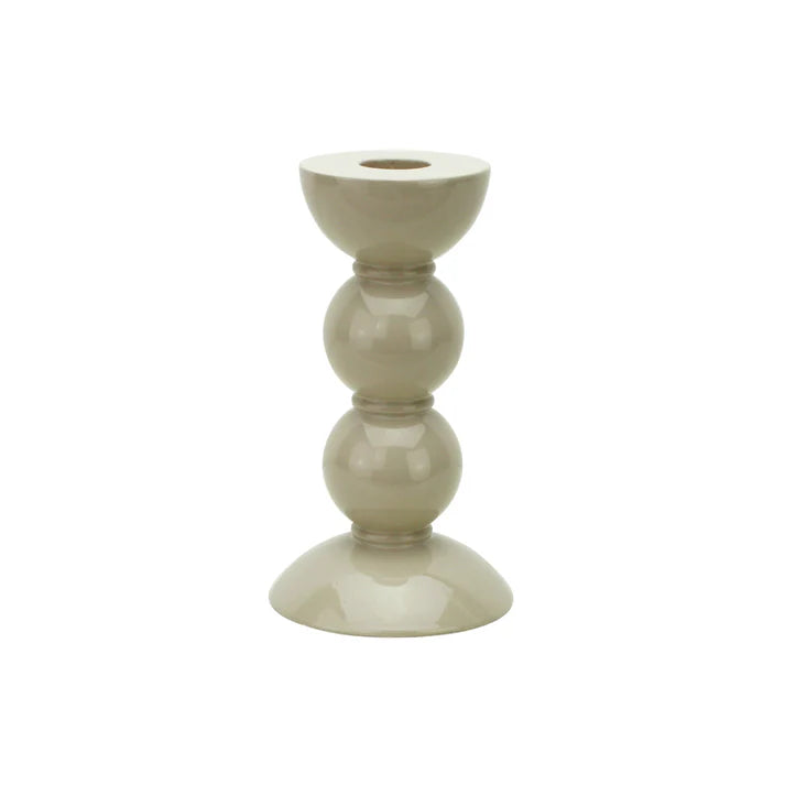 Medium Cappuccino Bobbin Candlestick