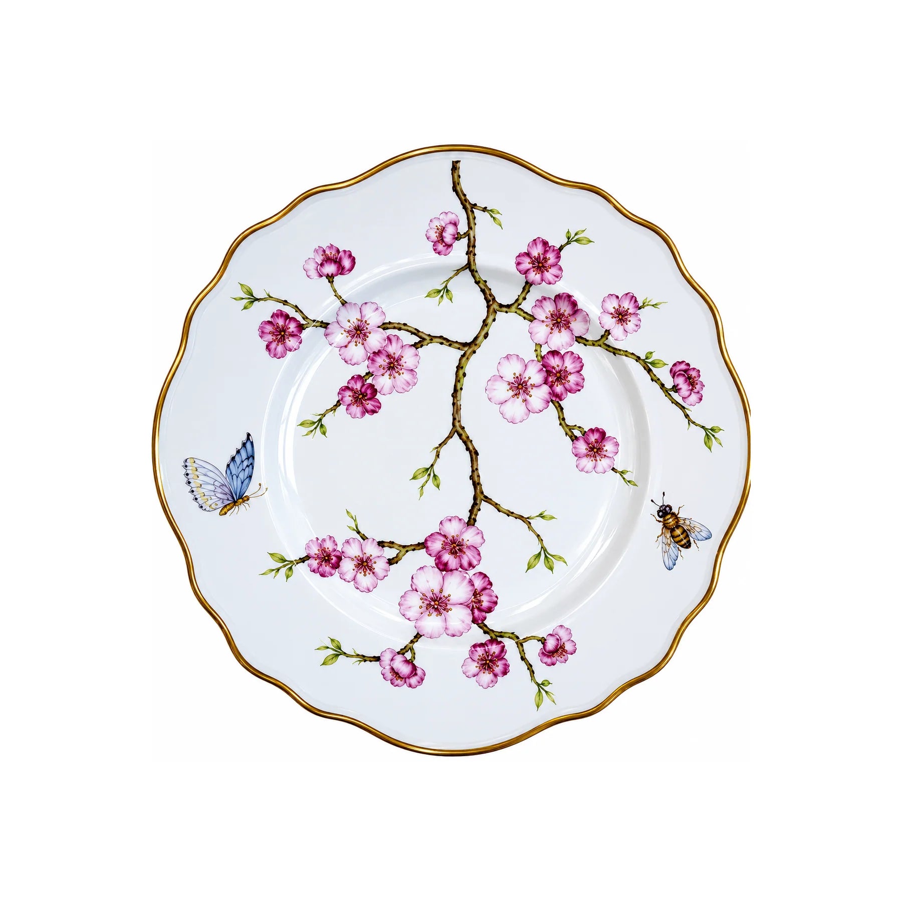 Cherry Blossom Hand Painted Salad/Dessert Plate