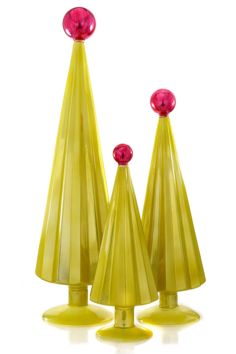 Chartreuse and Fuchsia Pleated Tree