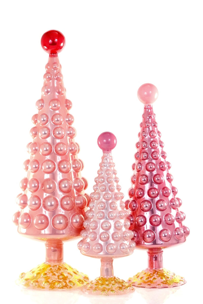 Rose Mid-Century Modern Hobnail Tree