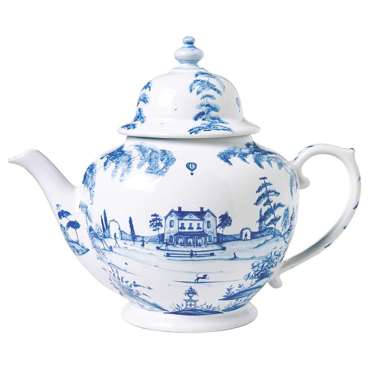Country Estate Delft Blue Teapot Main House