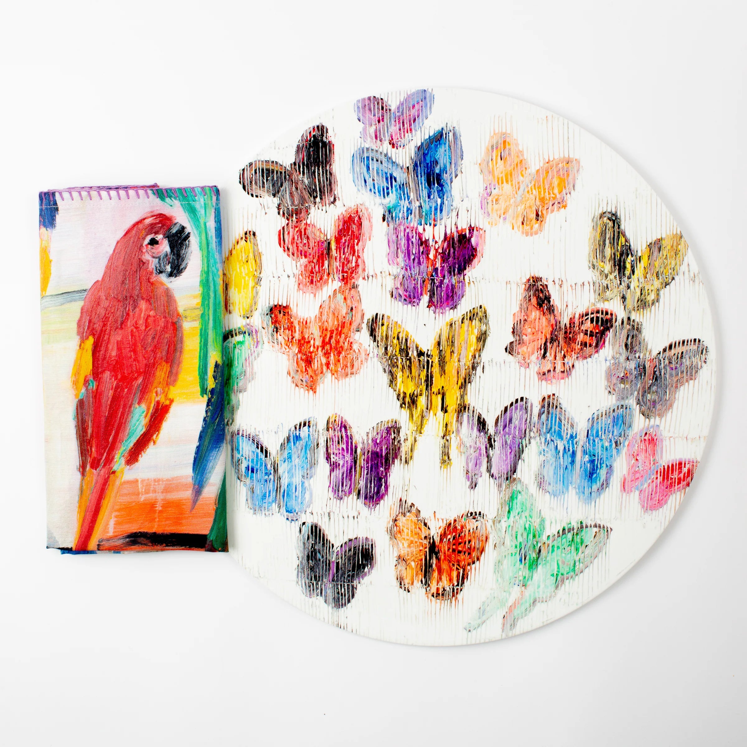 Hunt's Parrots Cotton Dinner Napkins