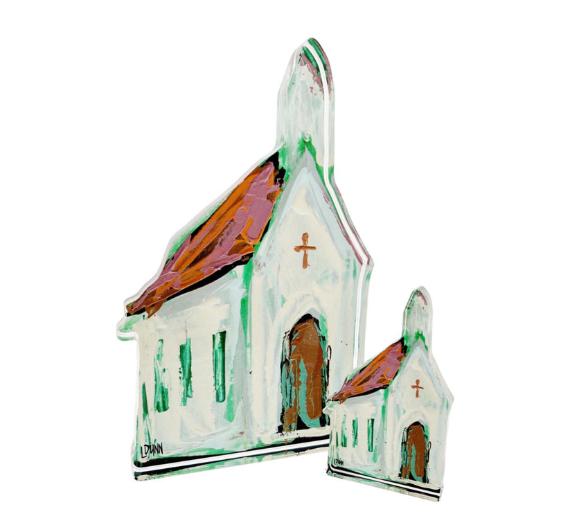 Copper Top Church Acrylic Block - Bitty Block