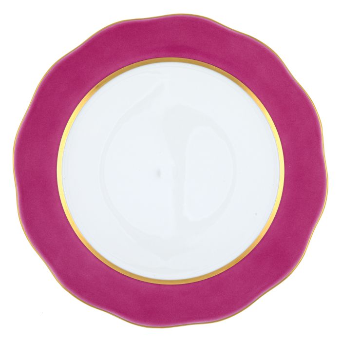 Silk Ribbon Charger Plate - Raspberry