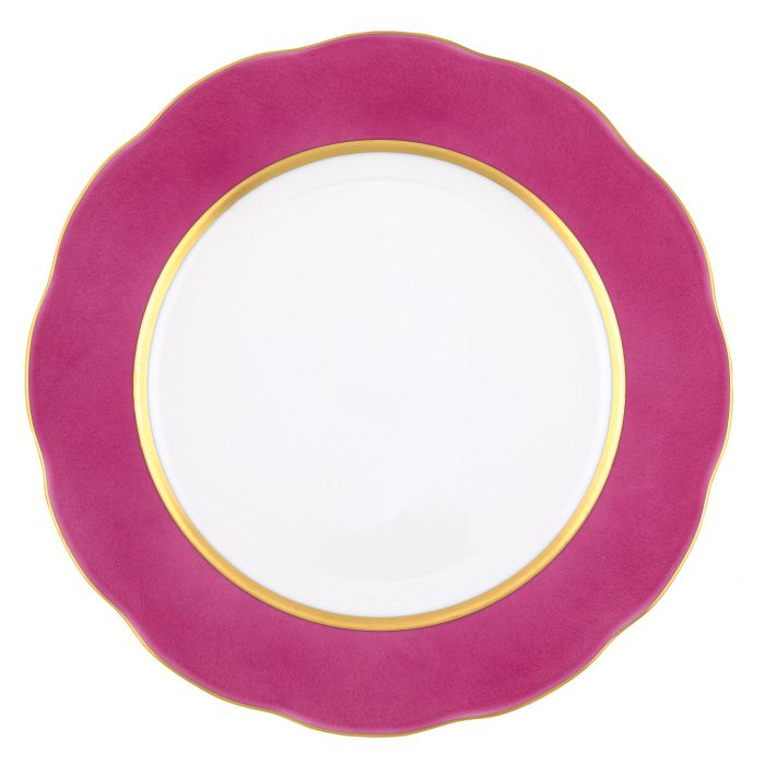 Silk Ribbon Service Plate - Raspberry