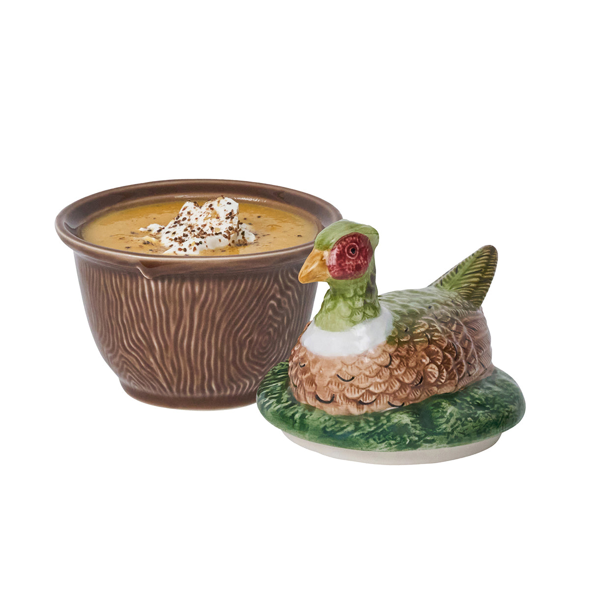 Forest Walk Pheasant Bowl with Lid - Multi
