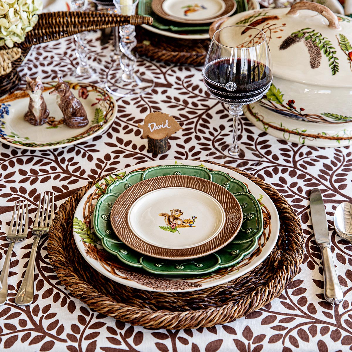 Forest Walk Animal Cocktail Plates Set of 4