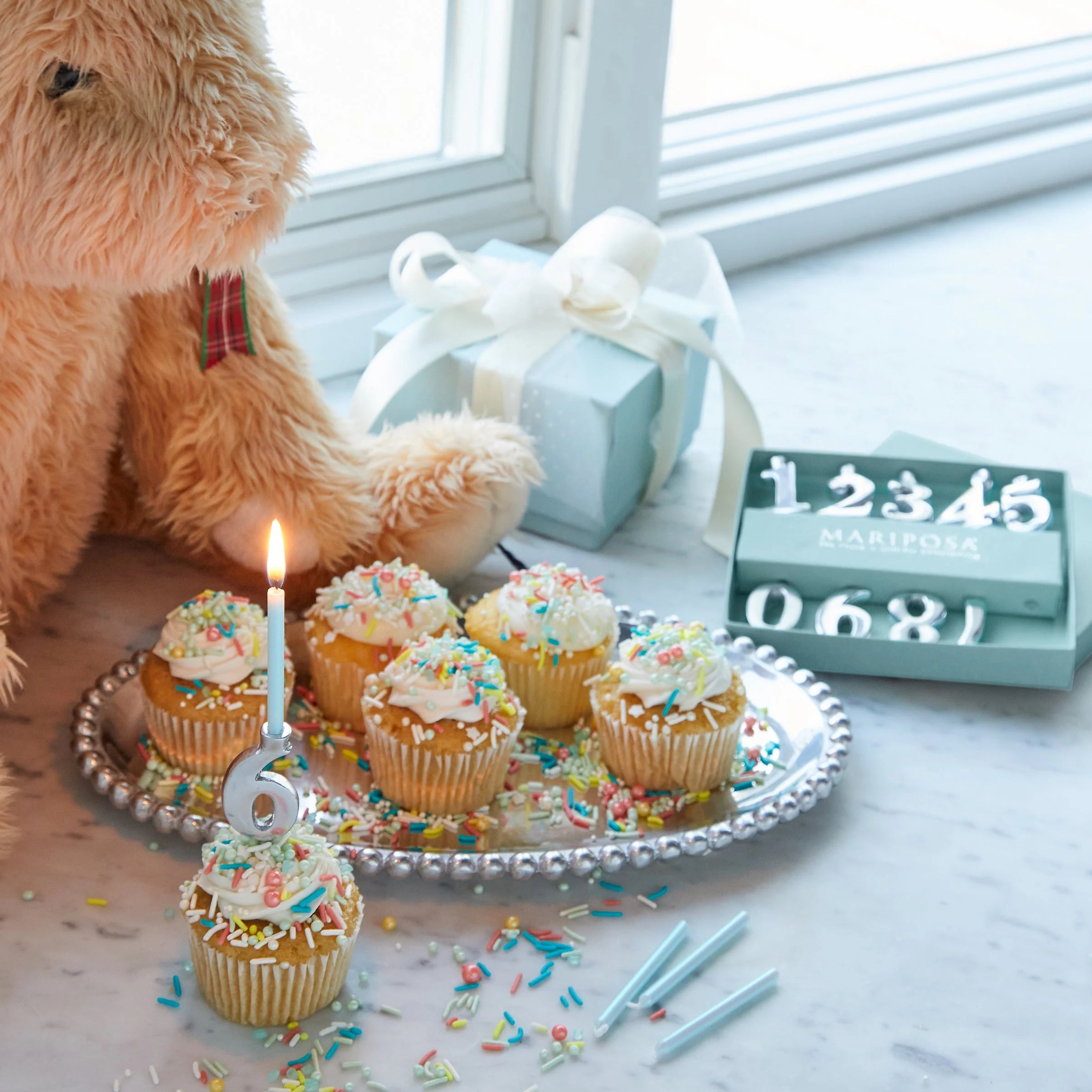 Number Candle Holder Set