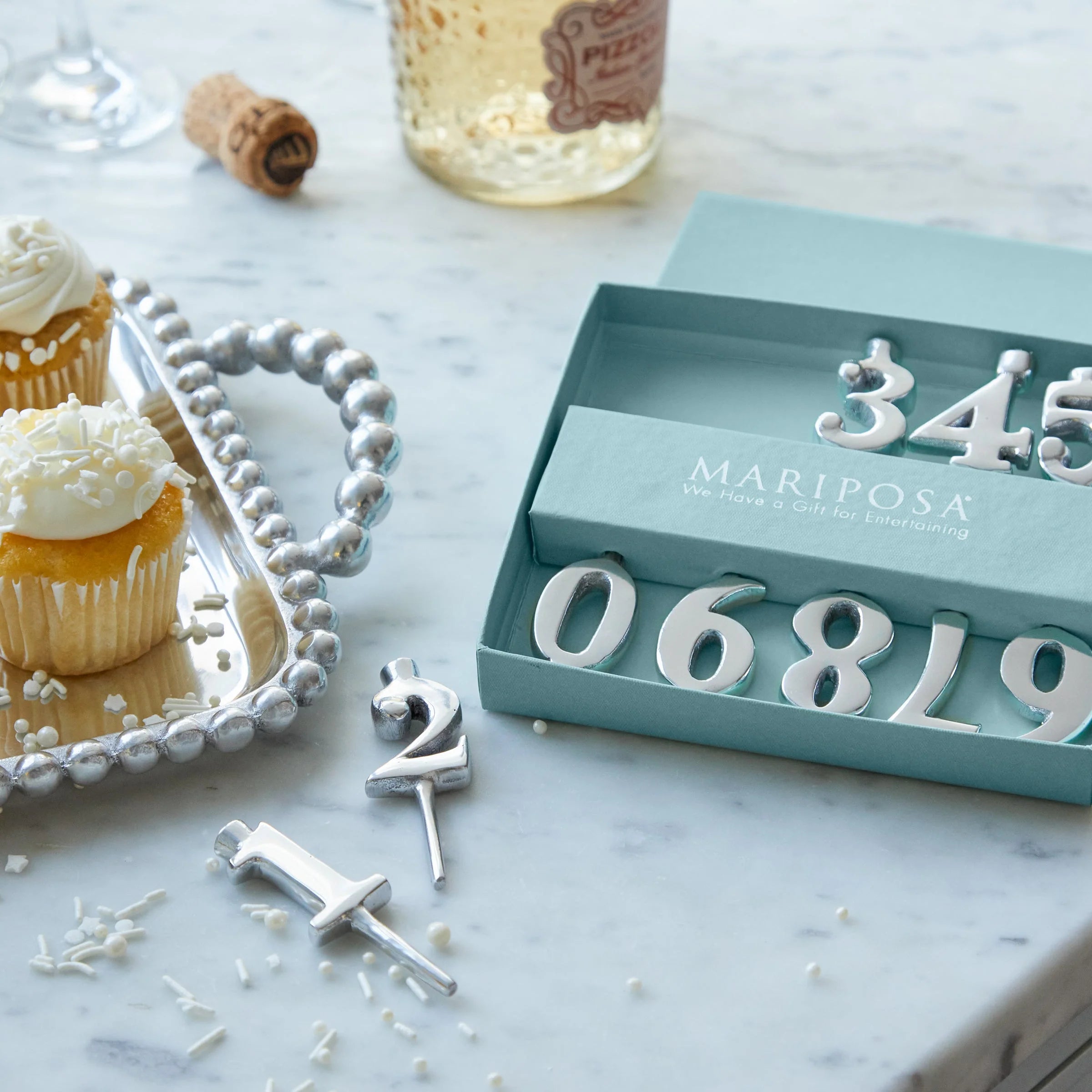 Number Candle Holder Set