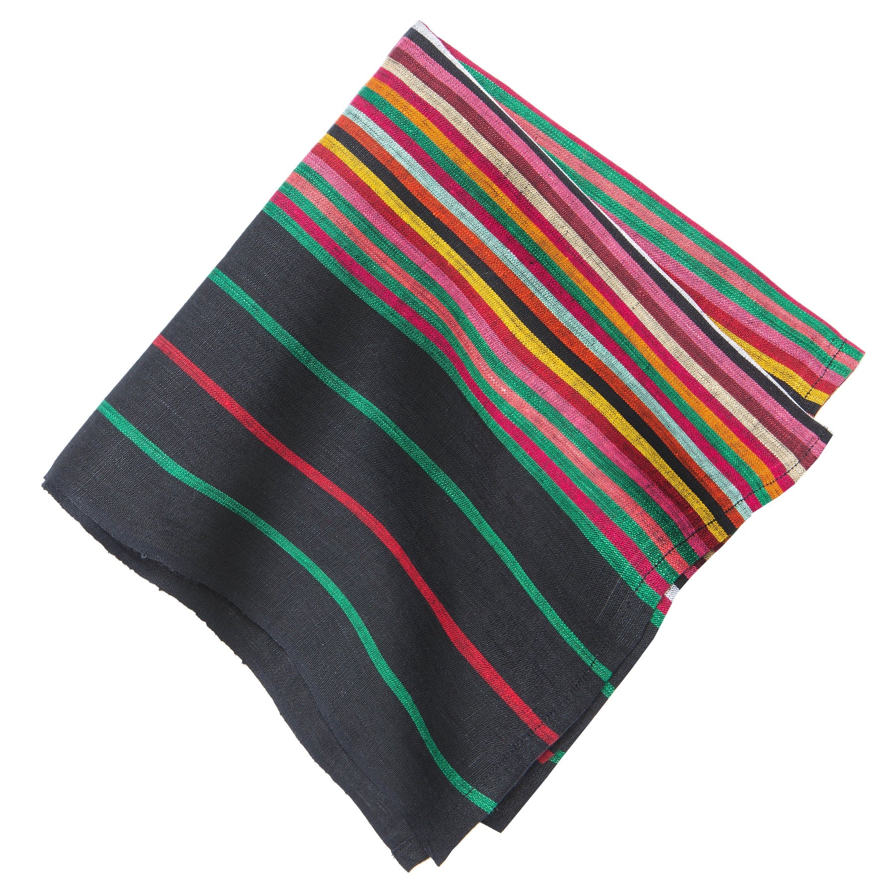 Multi Stripes "Black" Napkins - Set of 4