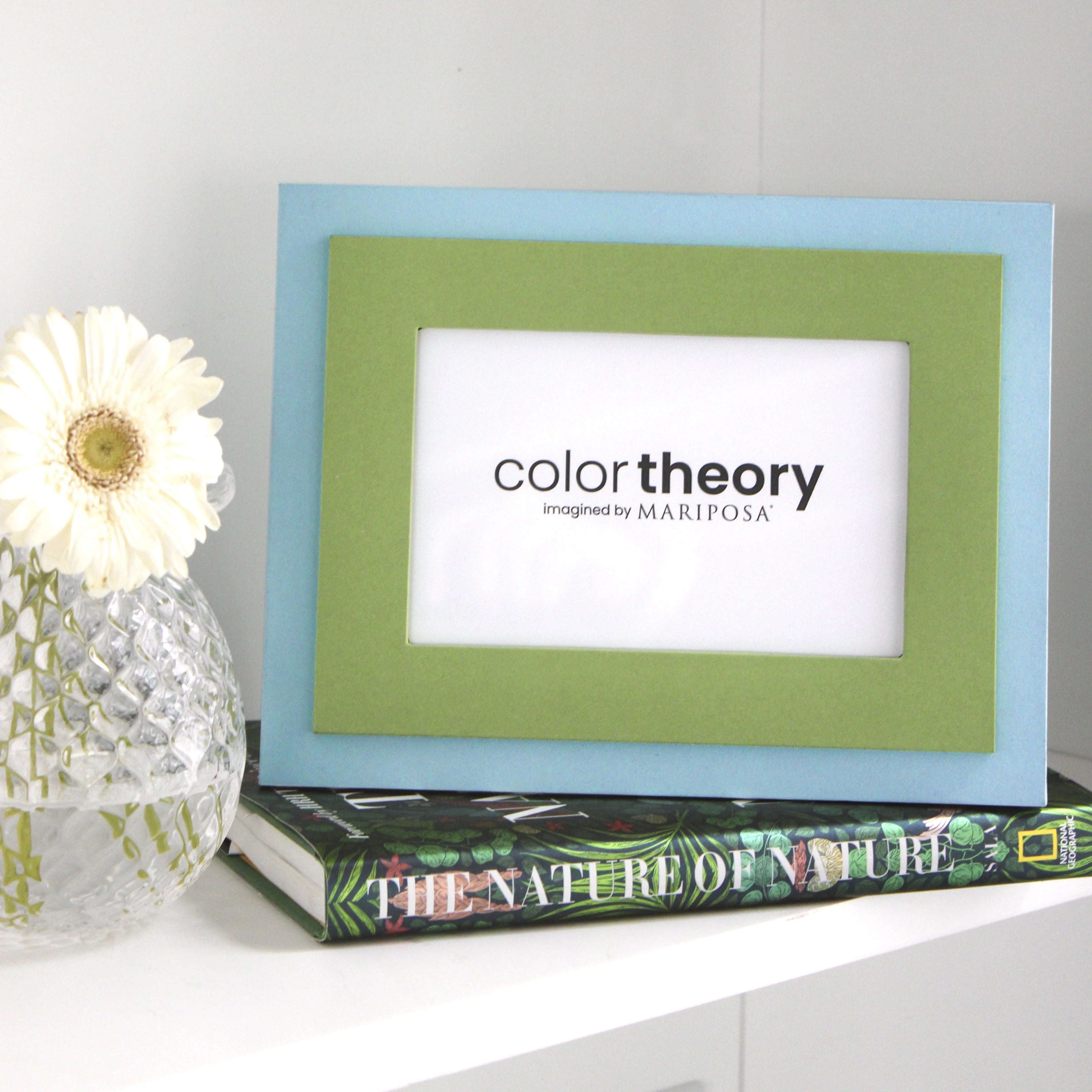 Tiered Meadow Green and Sky Blue 4x6 Frame