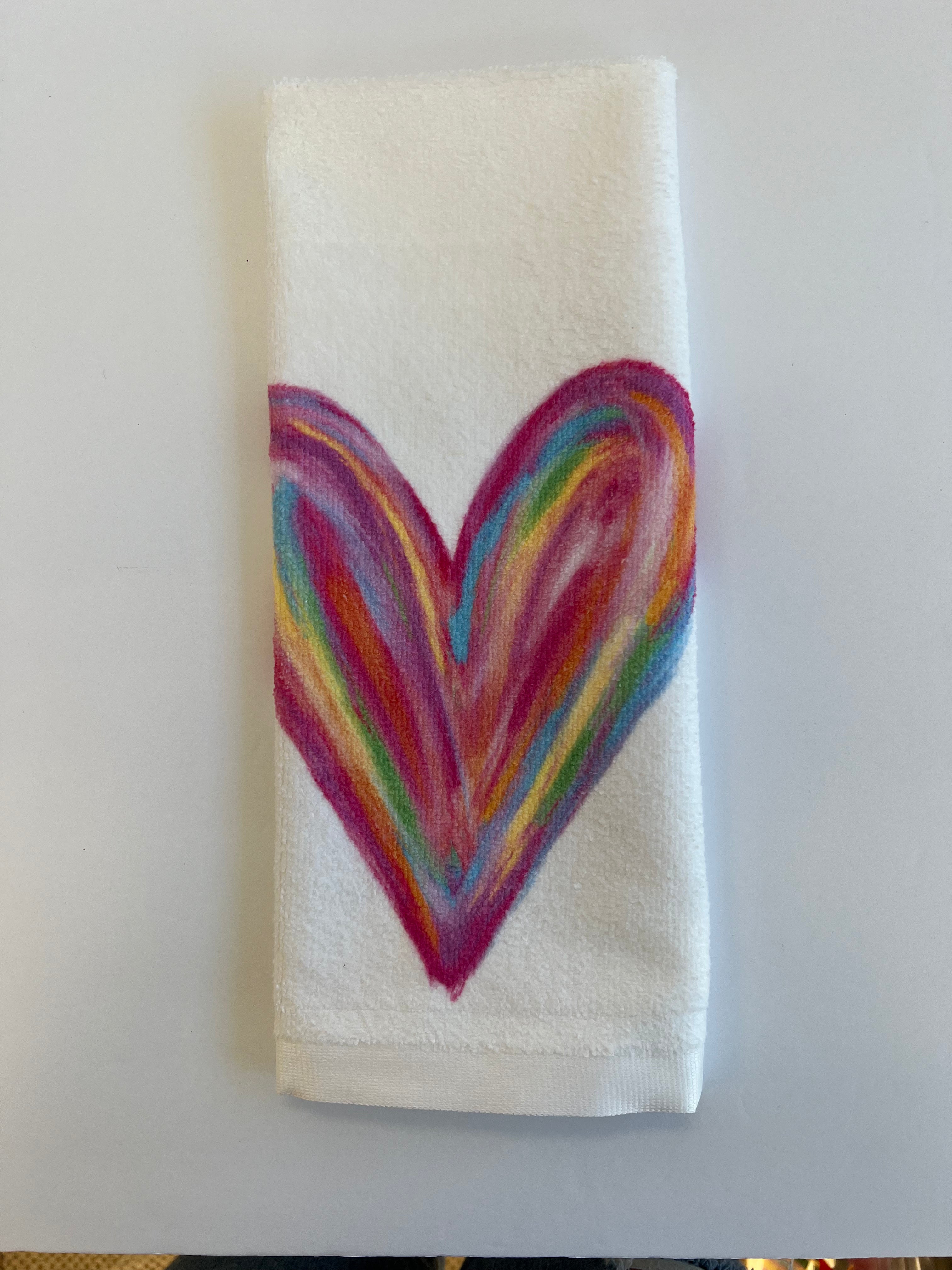 Colorful Heart Towel