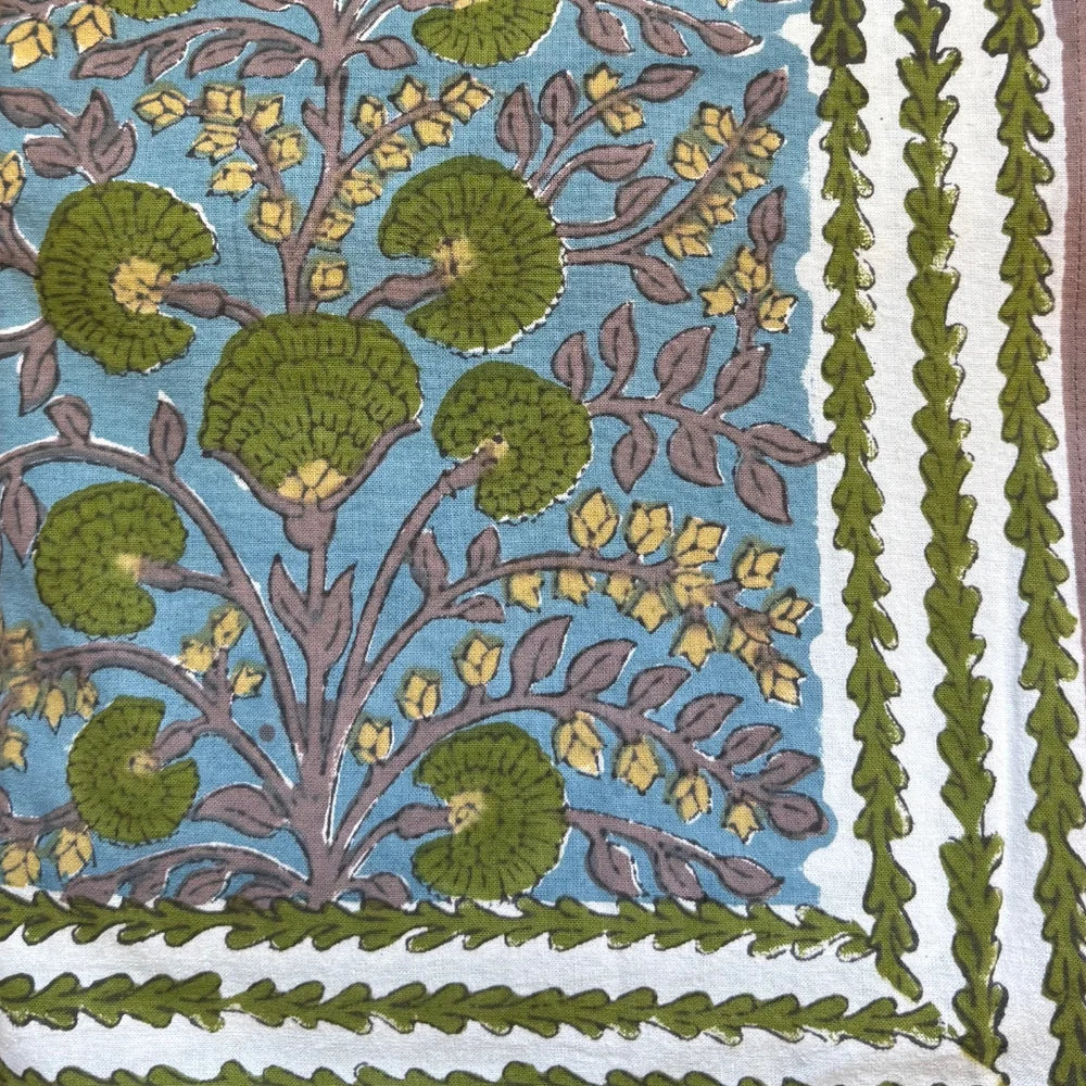 Cactus Flower Teal & Green Napkins | Set of 4