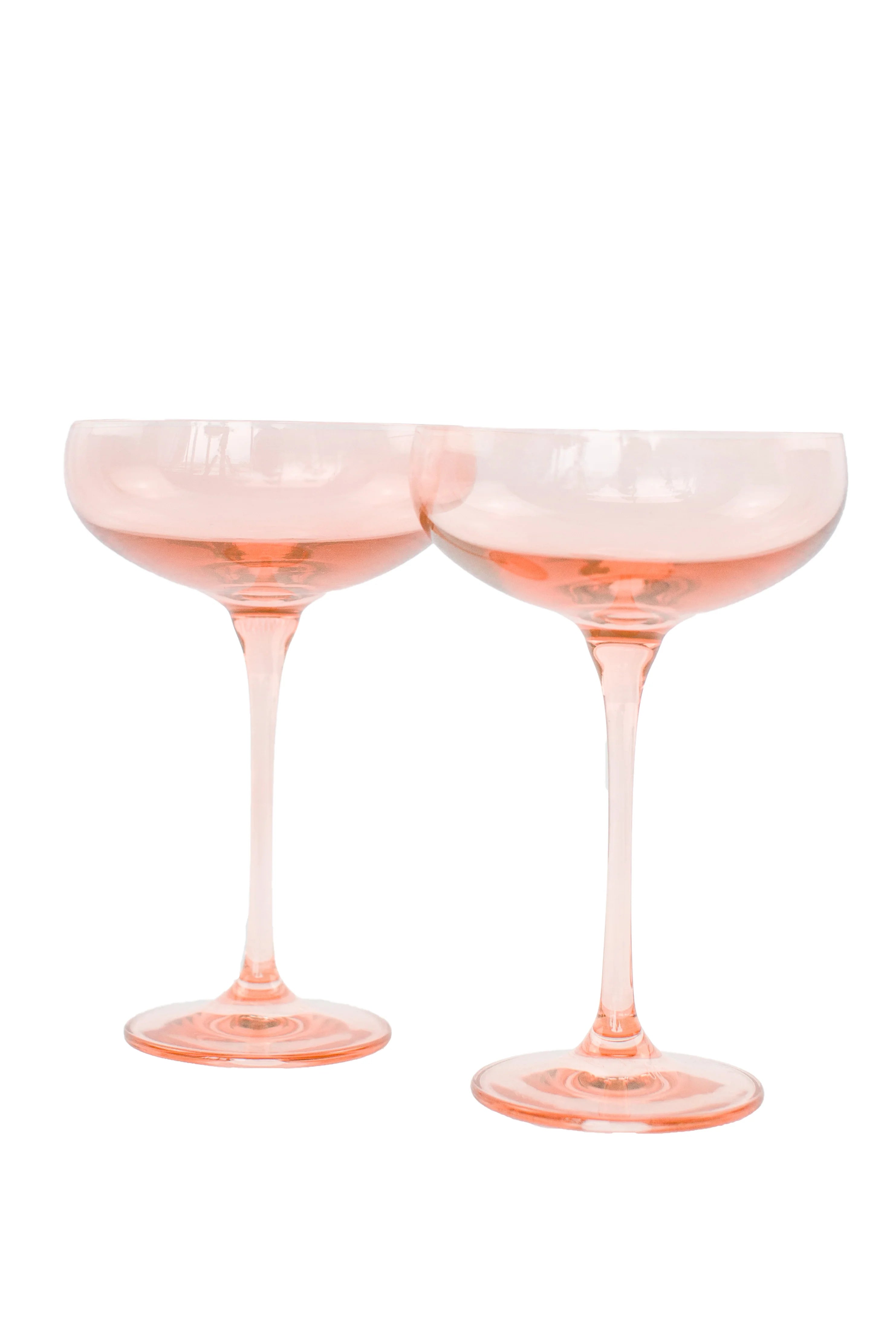 Estelle Champagne Coupe Stemware - Bundle - Blush Pink