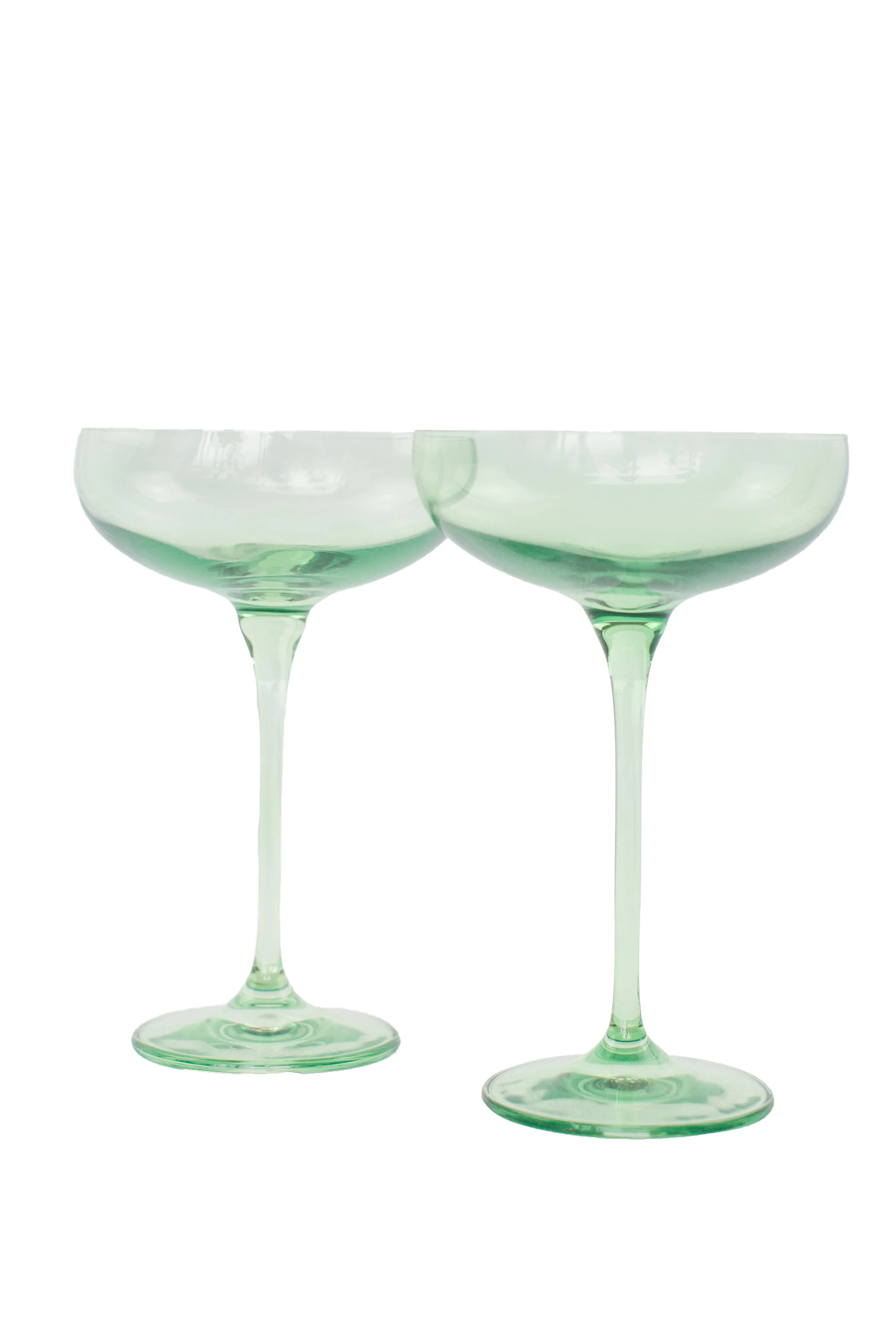 Estelle Champagne Coupe Stemware - Bundle - Mint Green