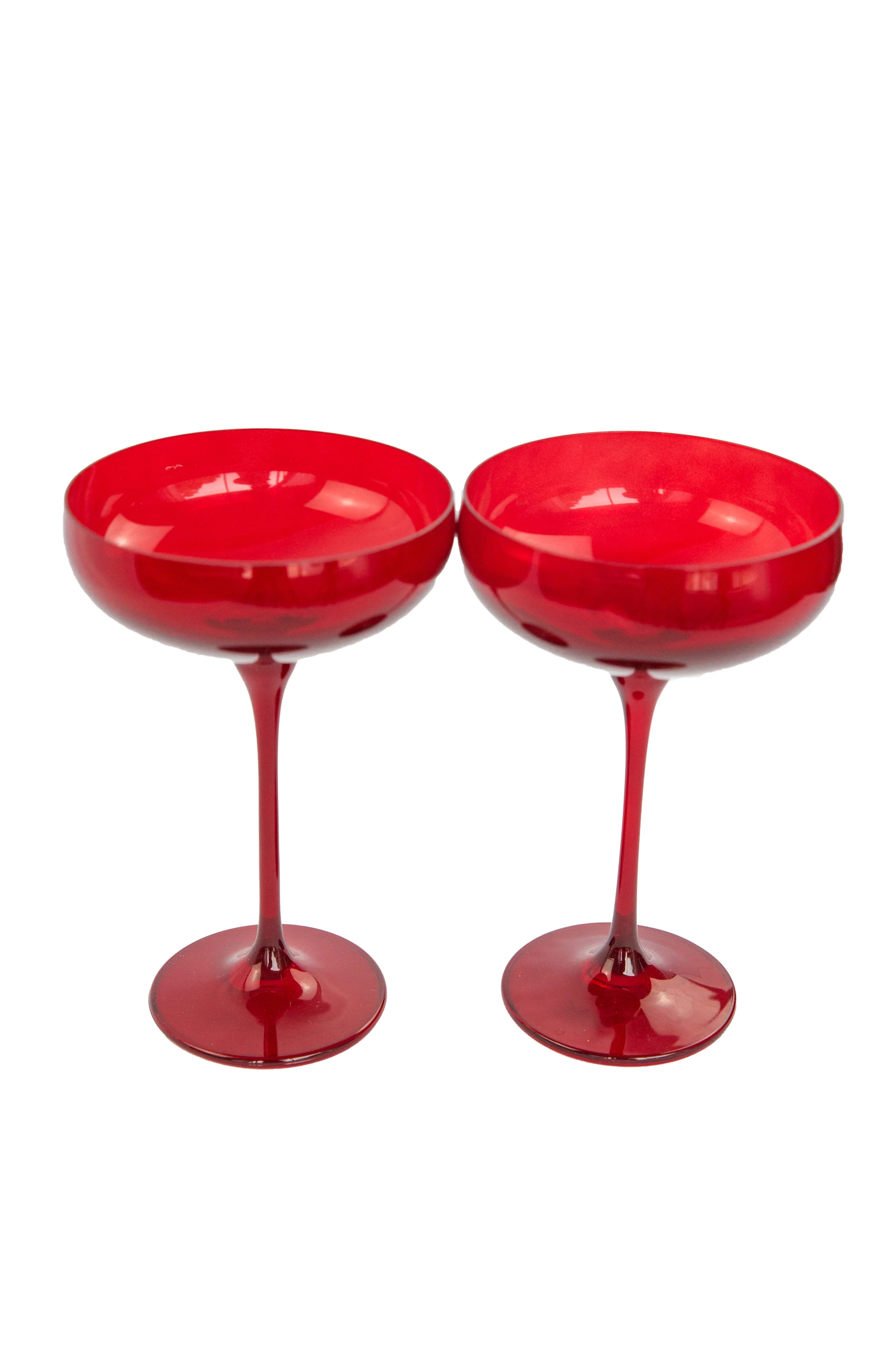 Estelle Champagne Coupe Stemware - Bundle - Red