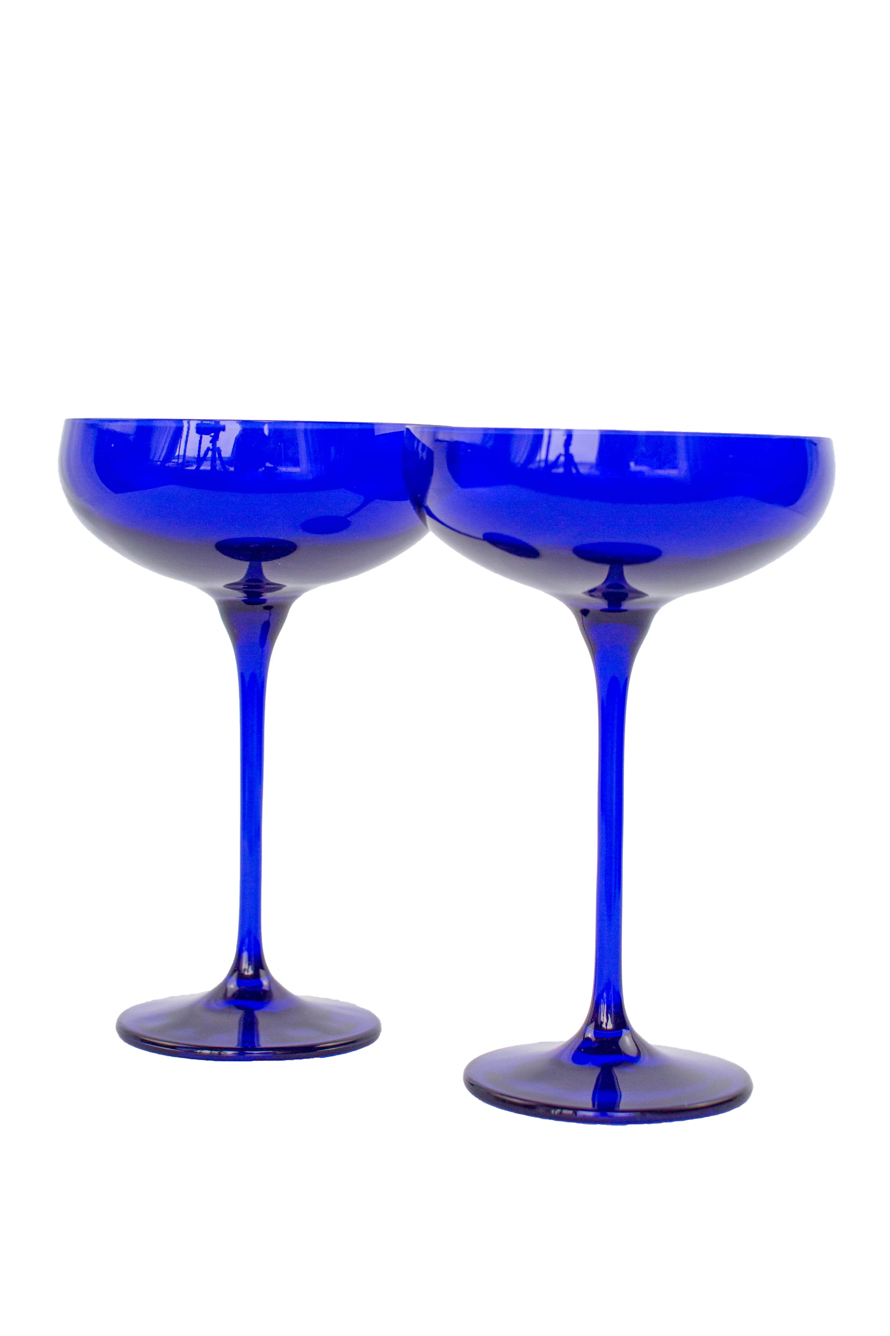 Estelle Champagne Coupe Stemware - Bundle - Royal Blue