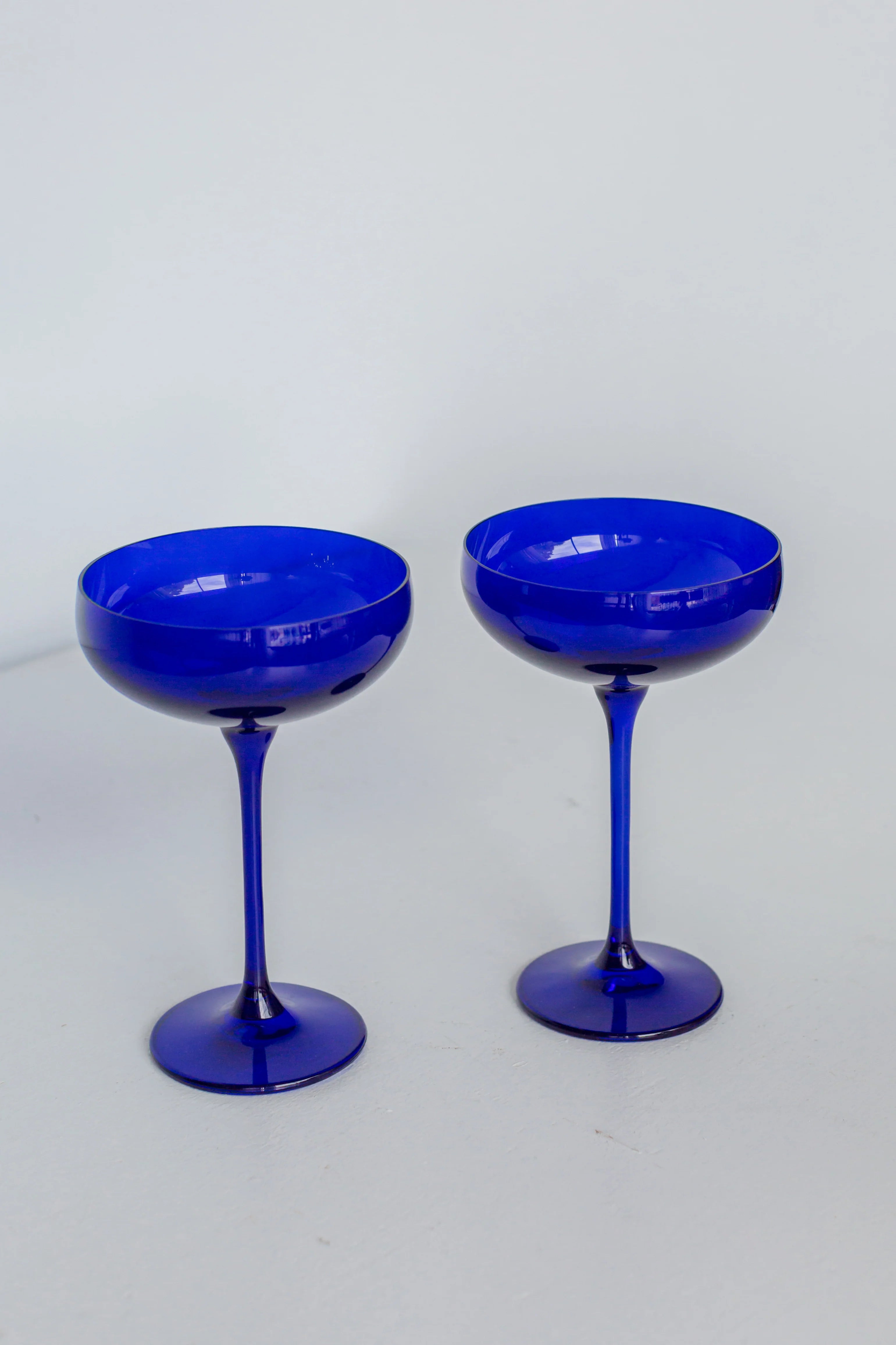 Estelle Colored Champagne Coupe Stemware {Royal Blue}_Pair