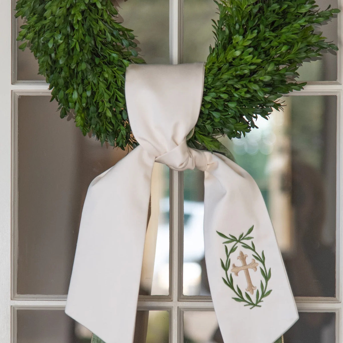 Cross Wreath Sash