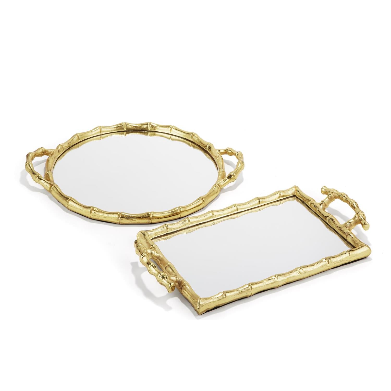 Bamboo Mirror Circular Tray