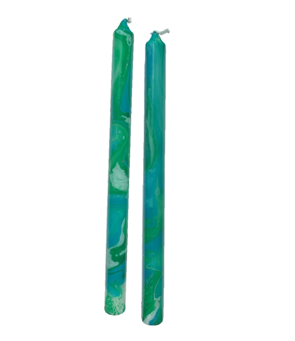 Emerald Isles Set of 2 Taper Candles