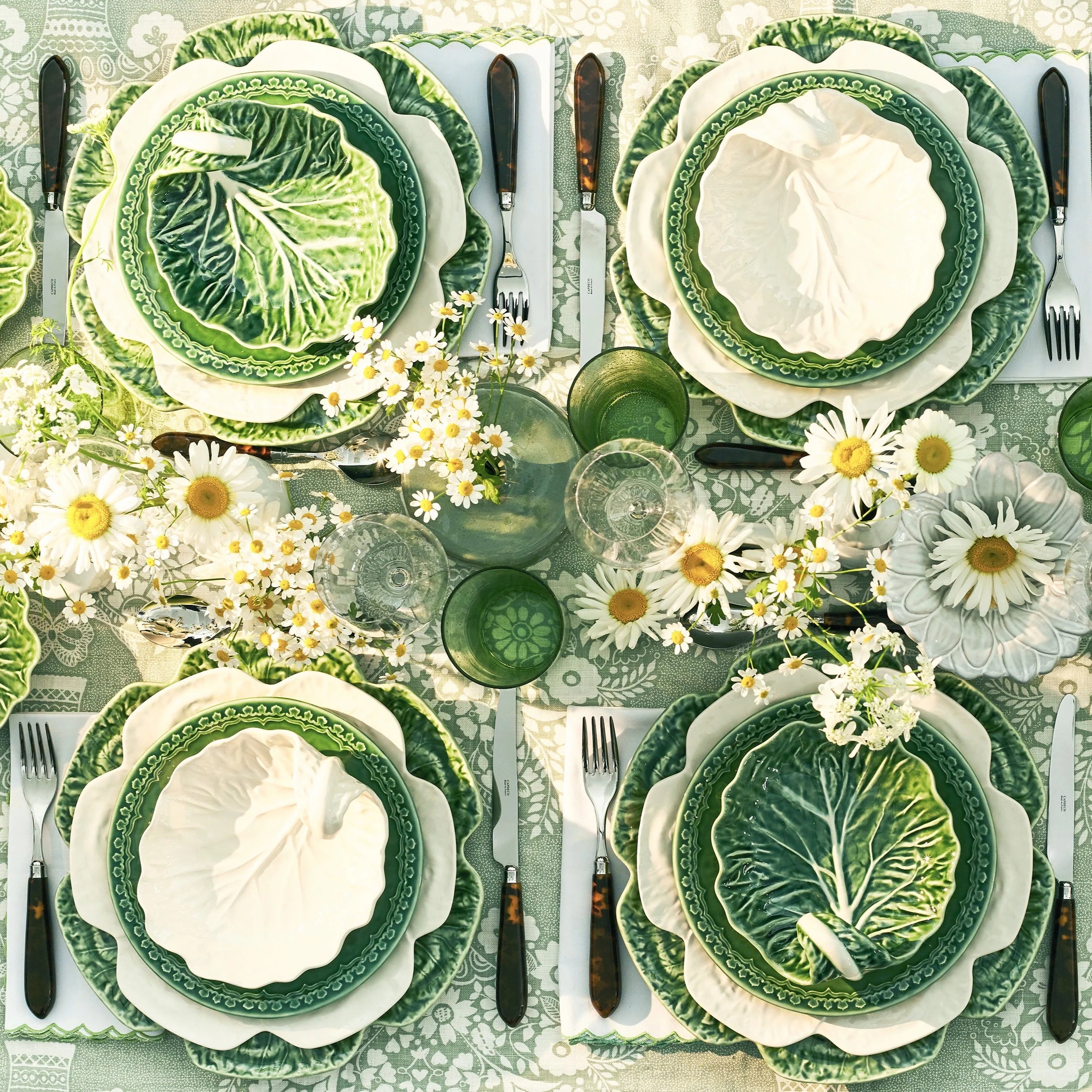 Green Cabbage Charger Plate