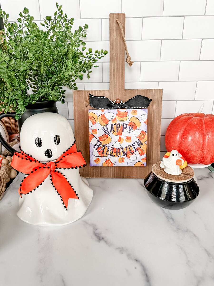 Happy Halloween Candy Corn Mini Art