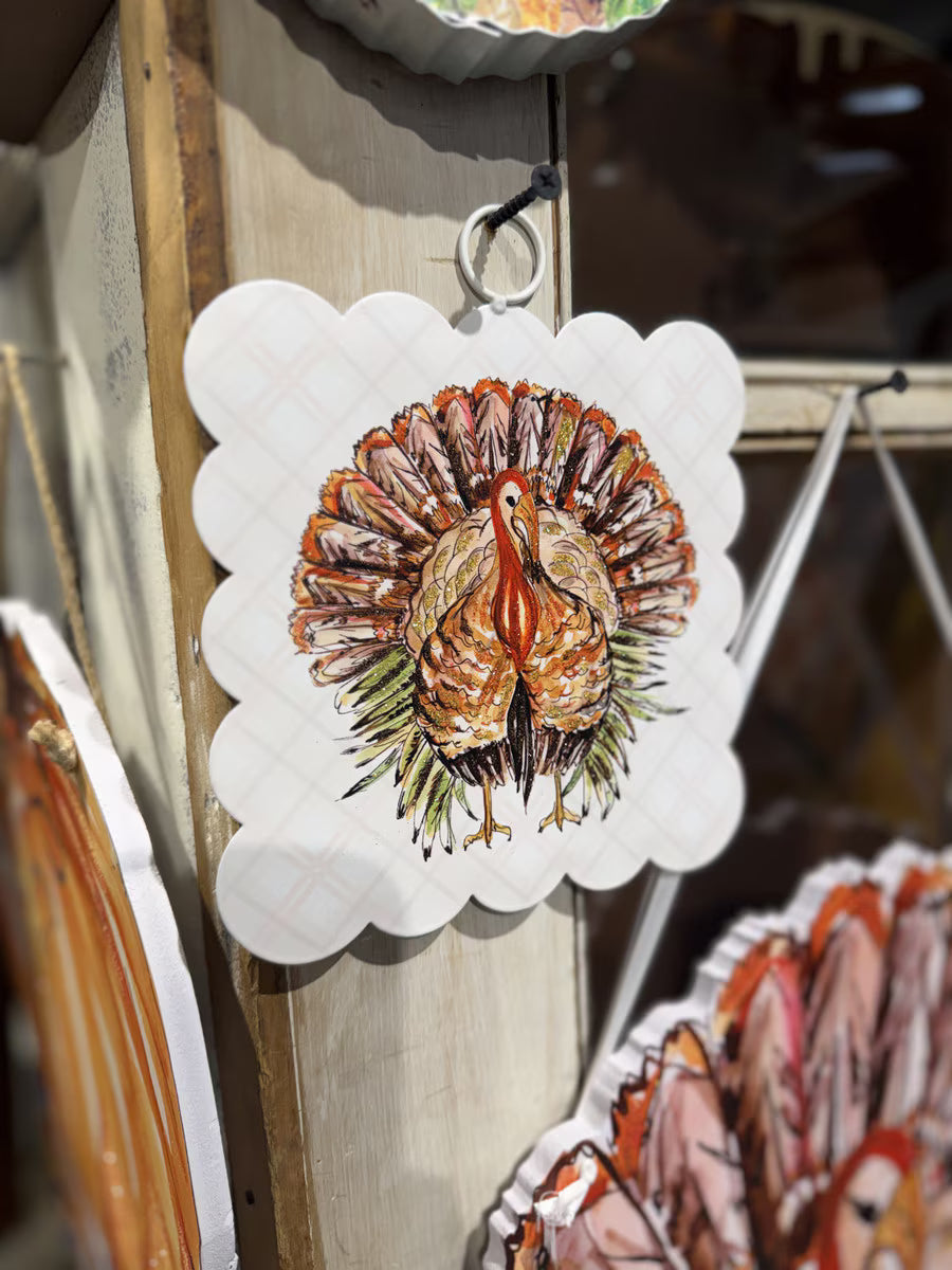 Festive Turkey Mini Scallop Art