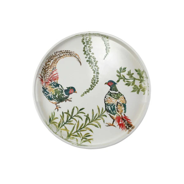 Fauna Pheasants Handled Round Tray