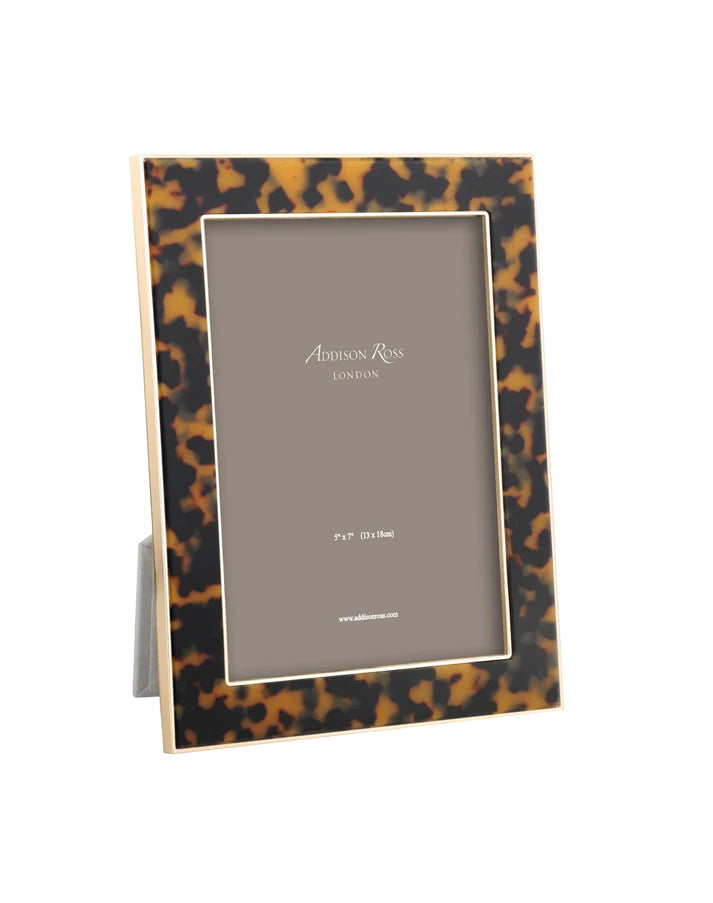 Faux Tortoiseshell & Gold Photo Frame