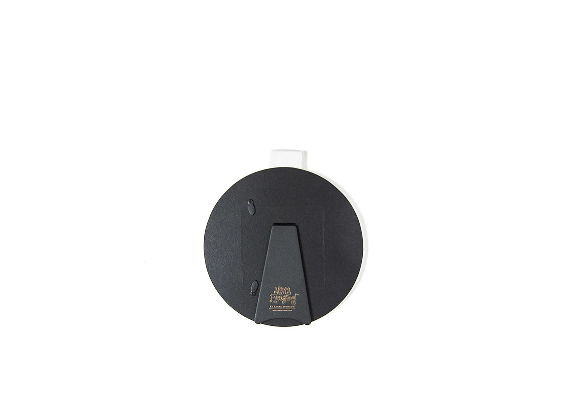 Gold Medium Stripe Mini Round Frame