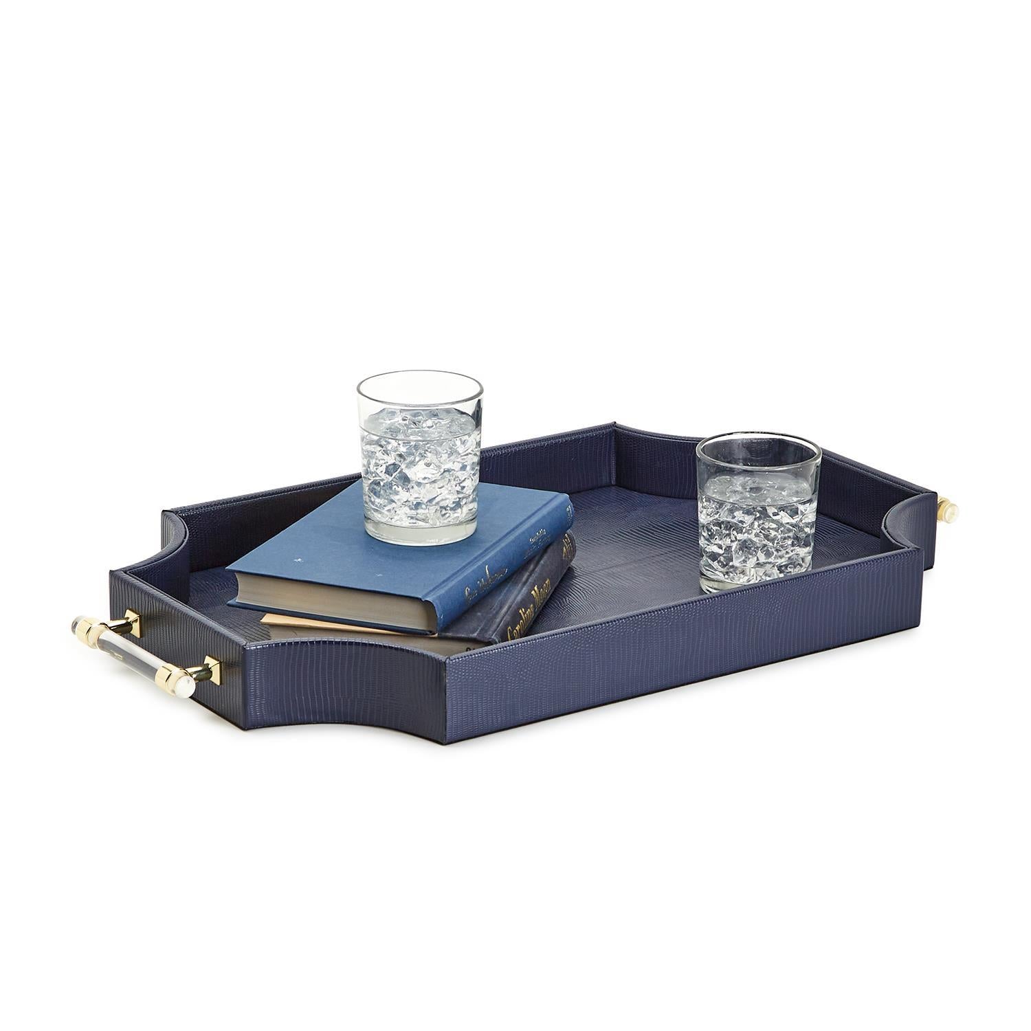 Regency Decorative Navy Rectangular Tray