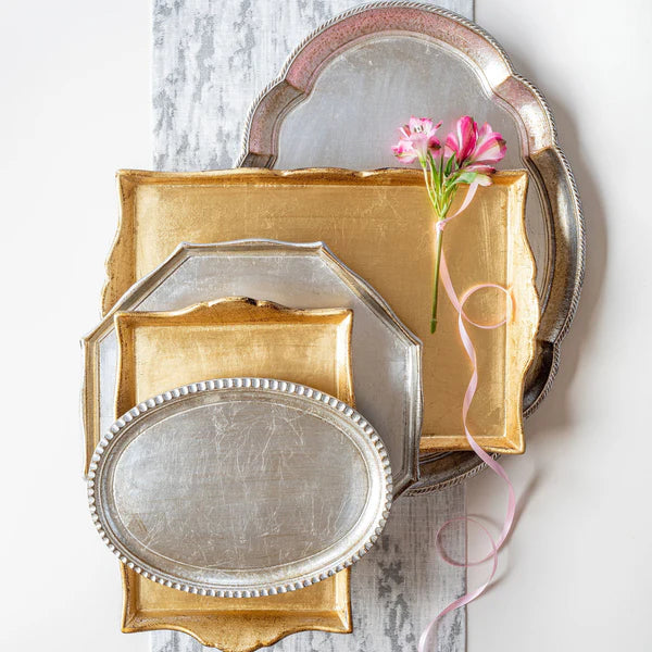 Florentine Wooden Accessories Platinum Octagonal Tray