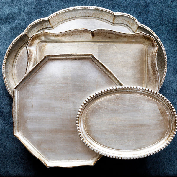 Florentine Wooden Accessories Platinum Octagonal Tray
