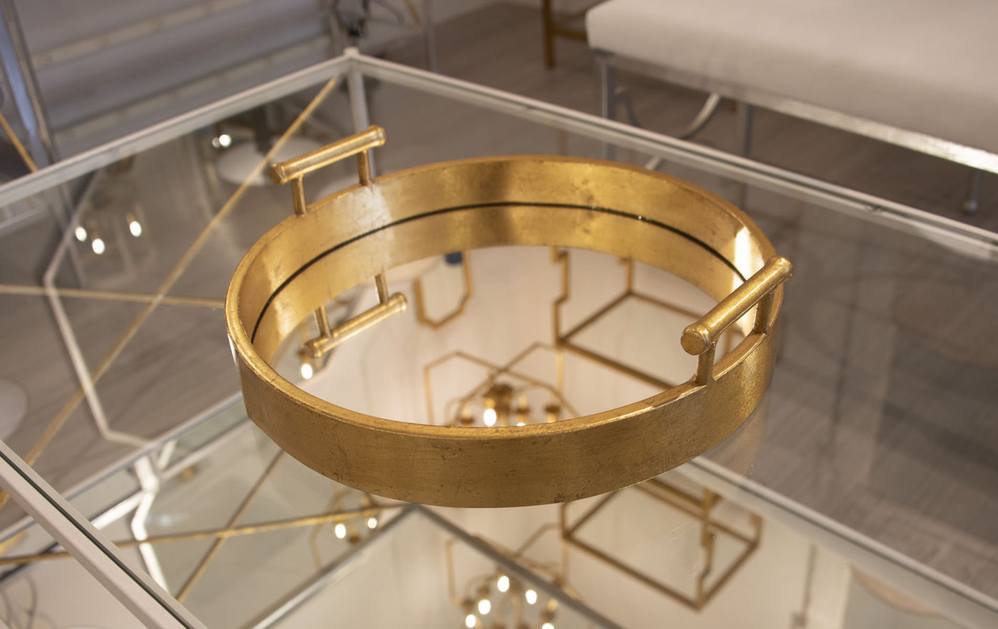 Gold Deep Round Tray