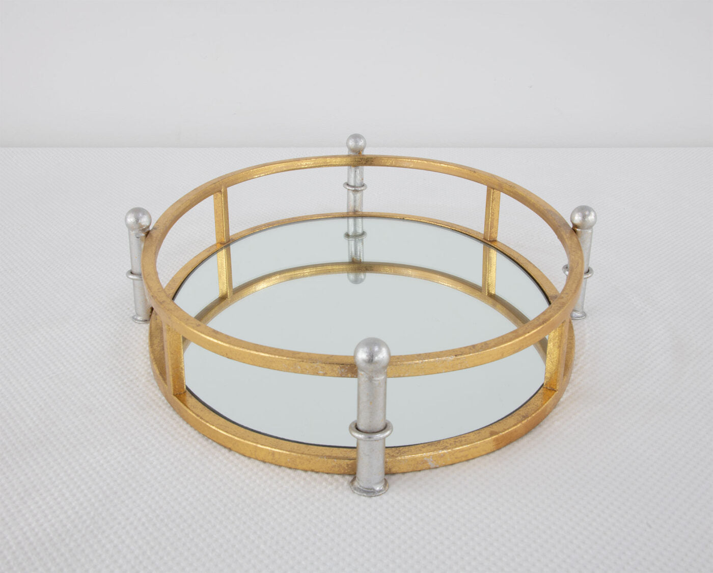 Gold/Silver Oval Mirrored Tray