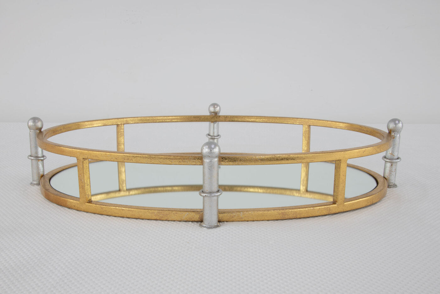 Gold/Silver Oval Mirrored Tray