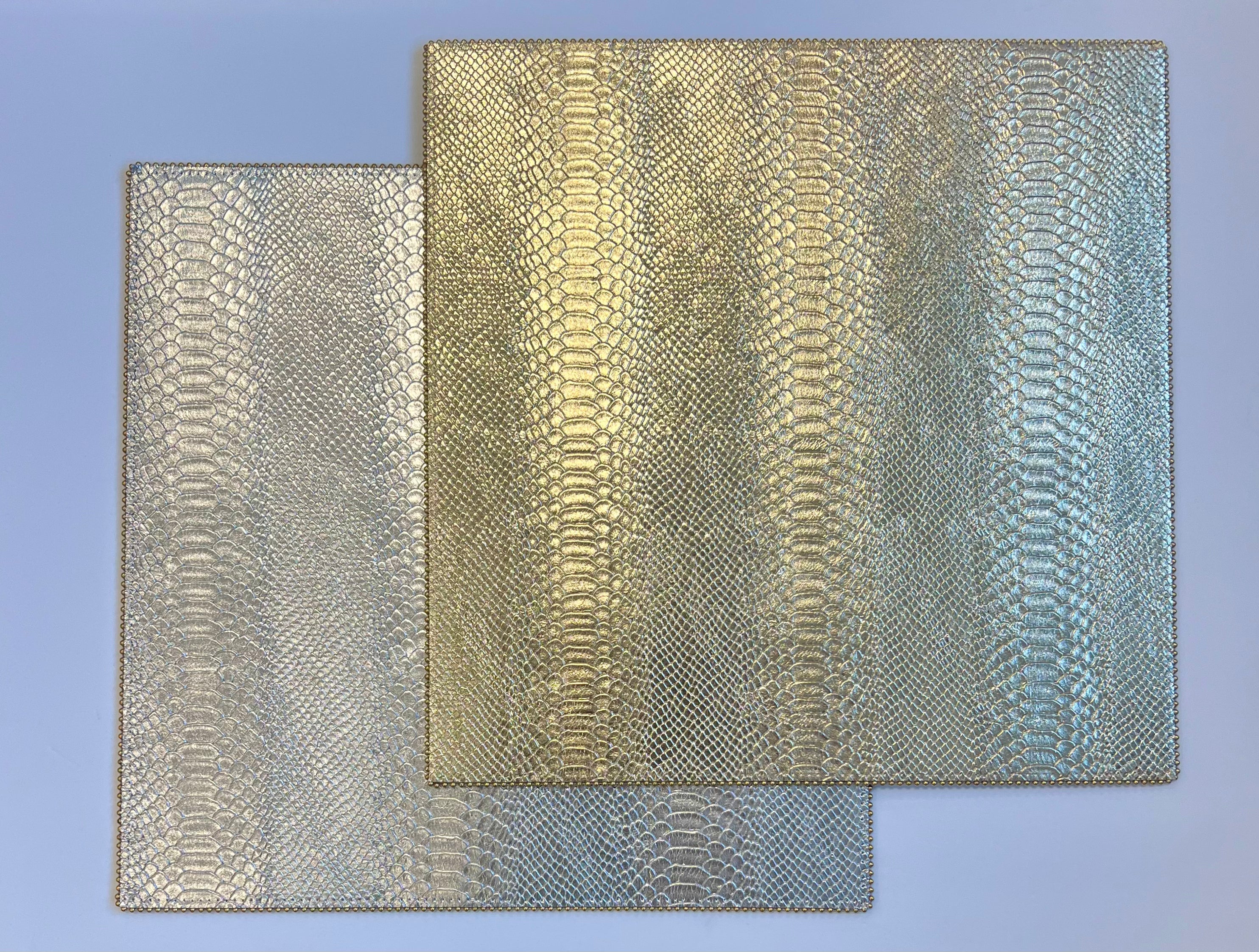 Serpiente Gold/Silver Reversible Square Placemat