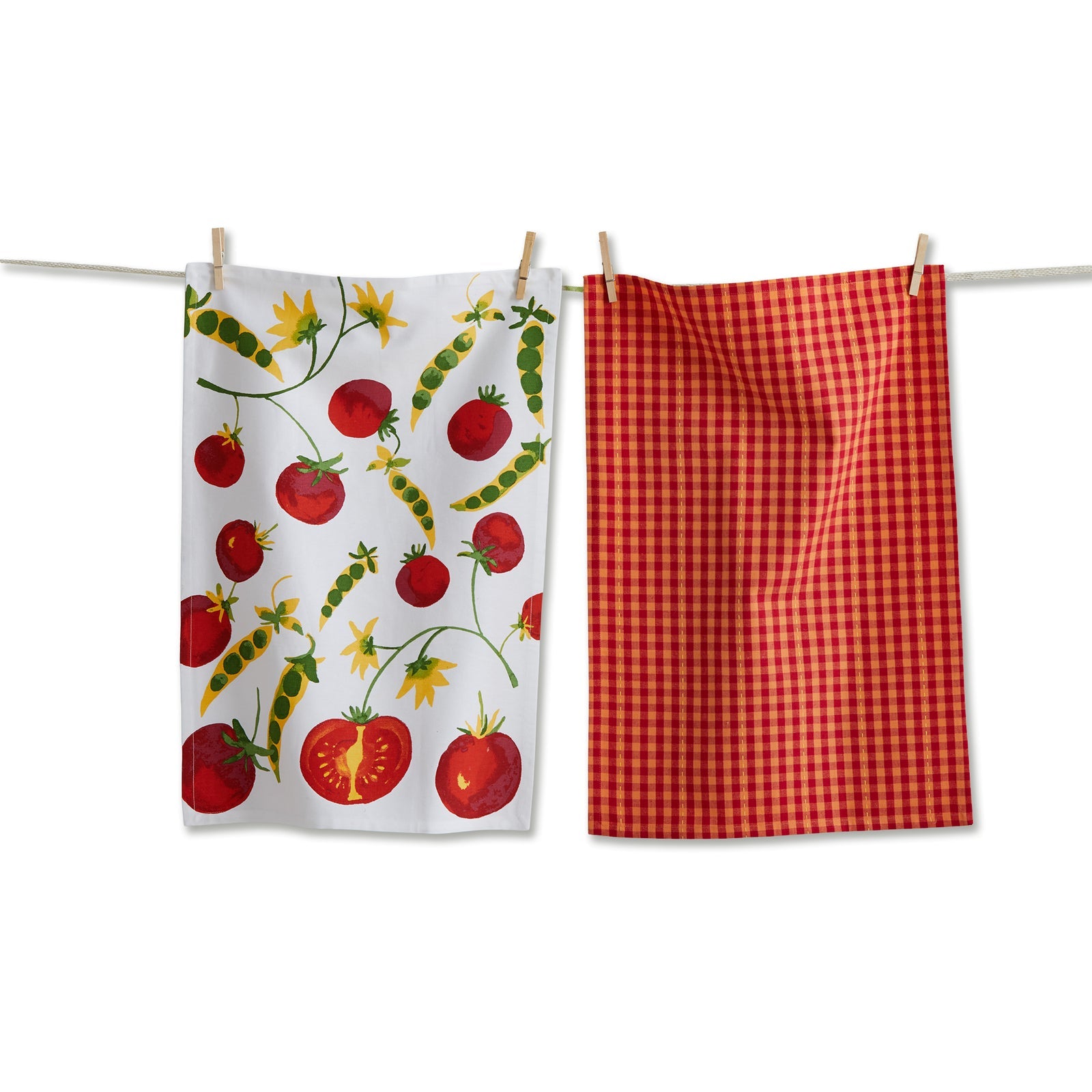 Tomatoes and Peas Dishtowel