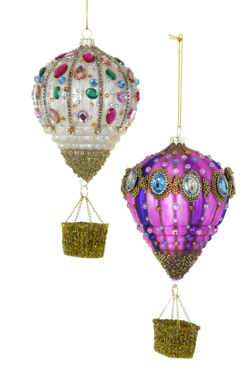 Jeweled Hot Air Balloon Ornament