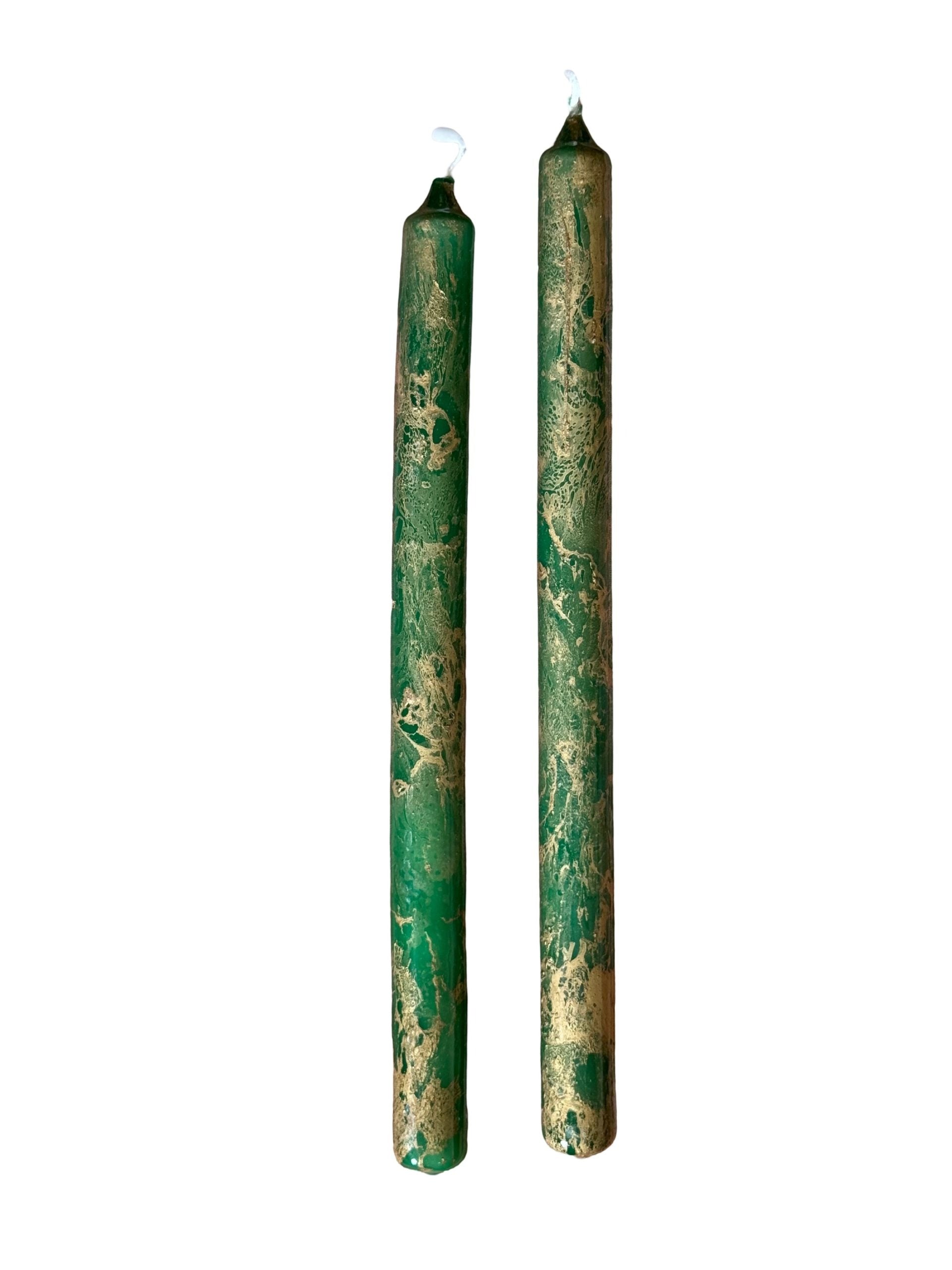 Green Dream Set of 2 Taper Candles