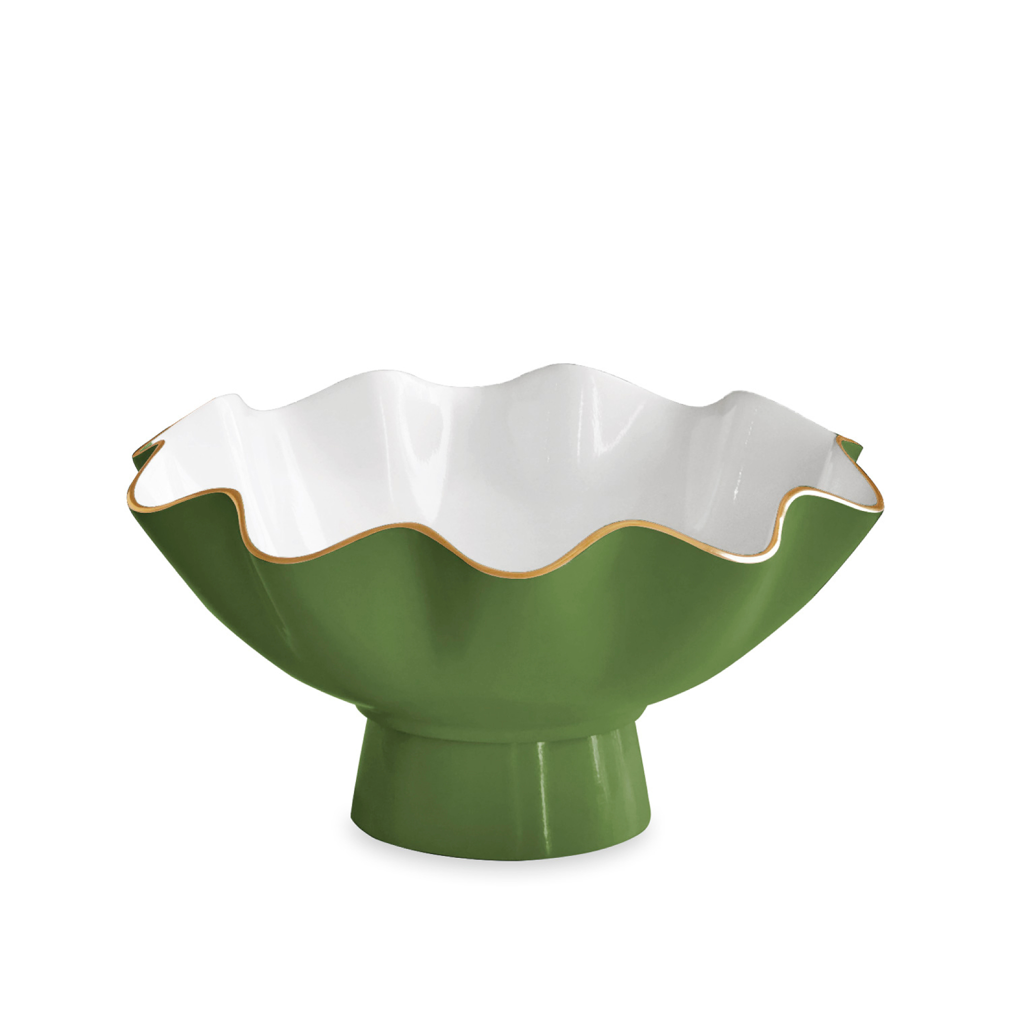 ENCANTO Carola Small Pedestal (Leaf Green and White)