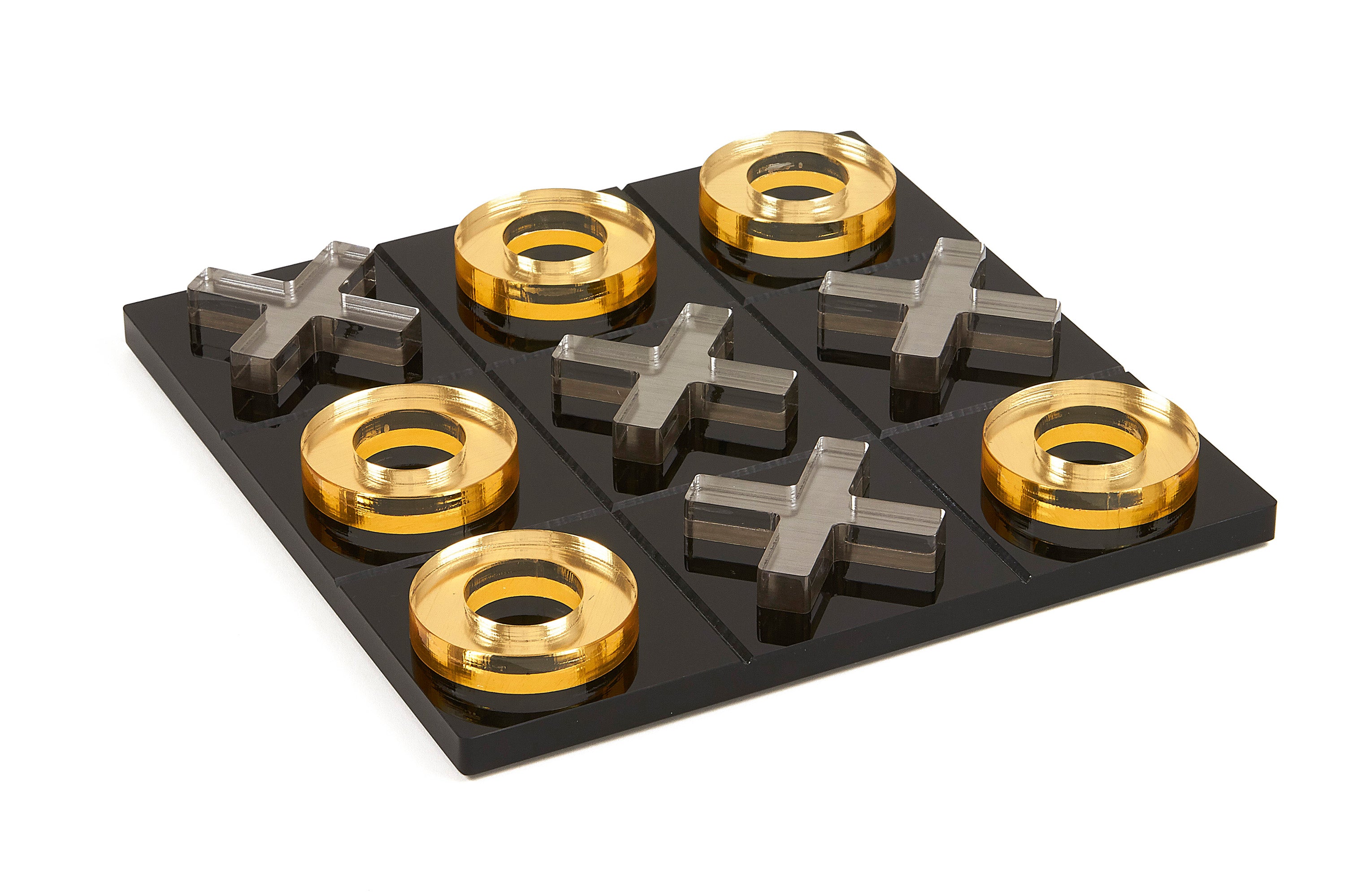 Lucite Tic Tac Toc - Black/Gold